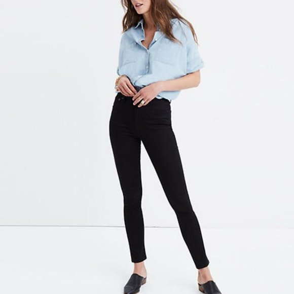 Madewell Denim - Madewell 10" High-Rise Skinny Jeans in Carbondale/Black Wash (Size 25)